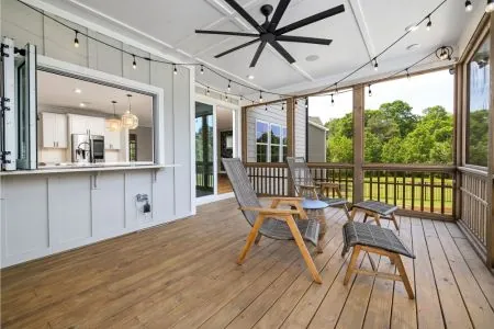 furniture chair on screened porch