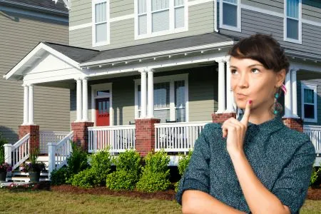 a woman thinking of installing a new porch in her house